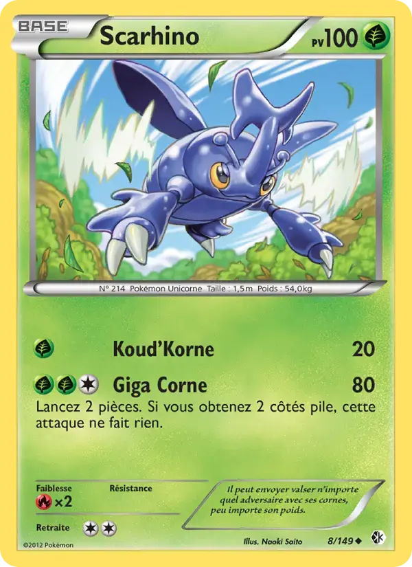 Carte Pokémon Scarhino #8 — Frontières Franchies