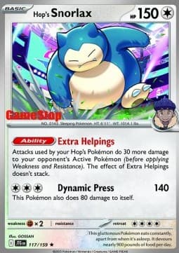 Hop's Snorlax #117 GameStop — Journey Together