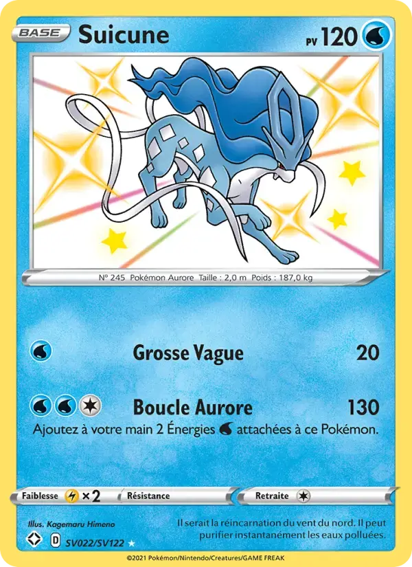 Carte Pokémon Suicune #SV022 — Destinées Radieuses
