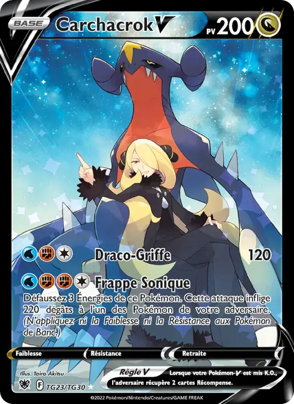 Carte Pokémon Carchacrok V #TG23 — Astres Radieux