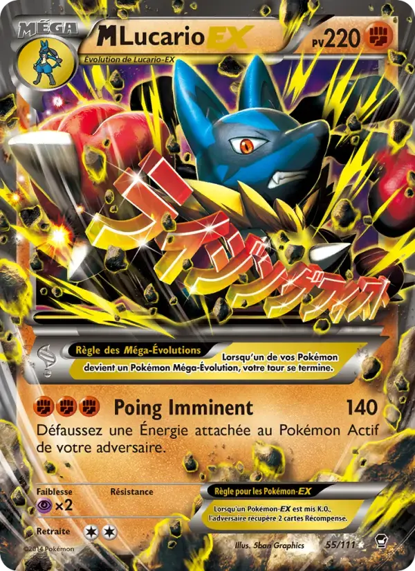 Carte Pokémon M-Lucario EX #55 — Poings Furieux