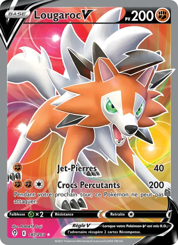 Carte Pokémon Lougaroc V #187 — Évolution Céleste