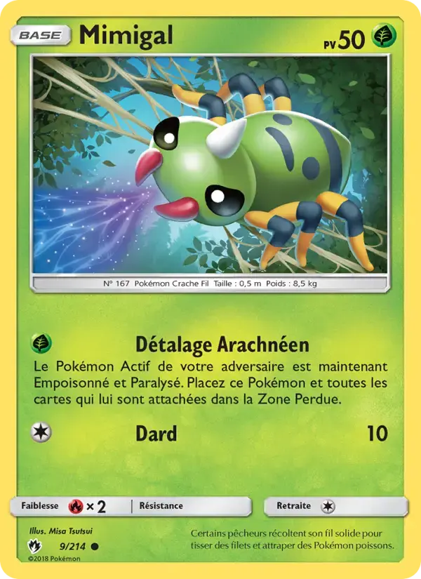 Carte Pokémon Mimigal #9 — Tonnerre Perdu
