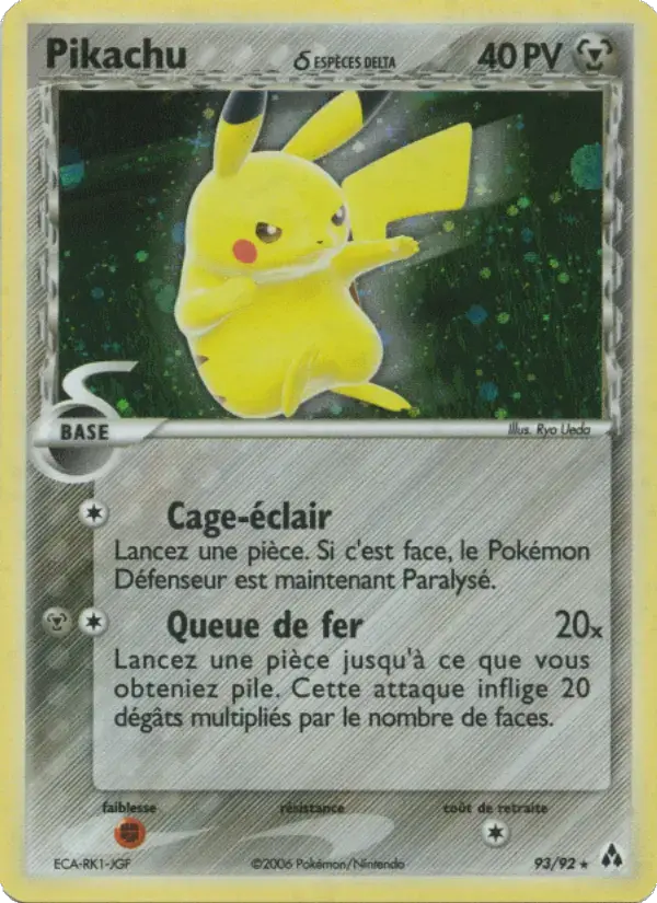 Carte Pokémon Pikachu δ #93 — Créateurs de Légendes