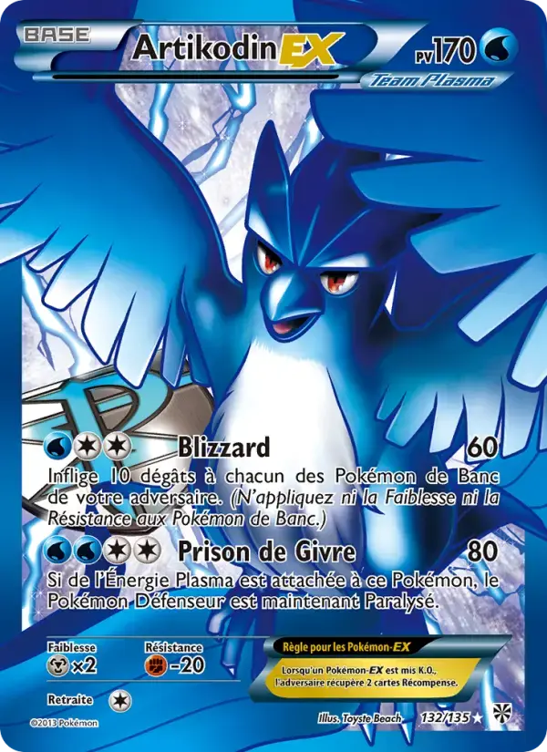 Carte Pokémon Artikodin-EX #132 — Tempête Plasma