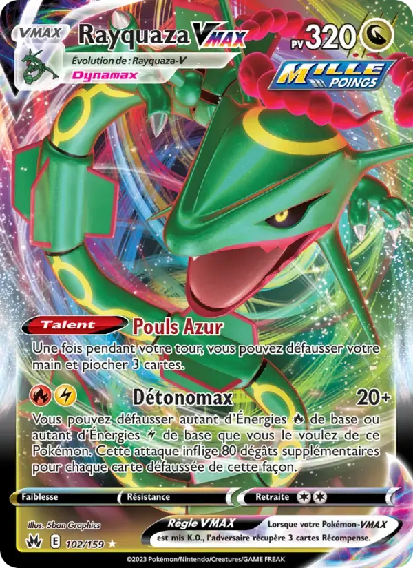 Carte Pokémon Rayquaza VMAX #102 — Zénith Suprême