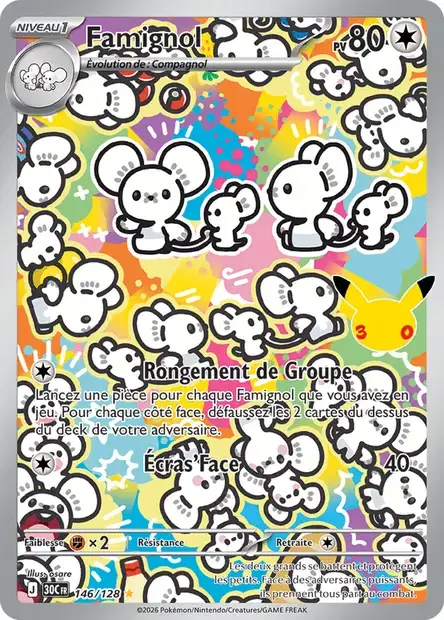 Carte Pokémon Famignol #146 — 30ᵉ Anniversaire