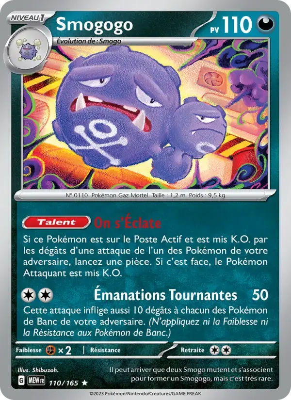 Carte Pokémon Smogogo #110 — Pokémon 151