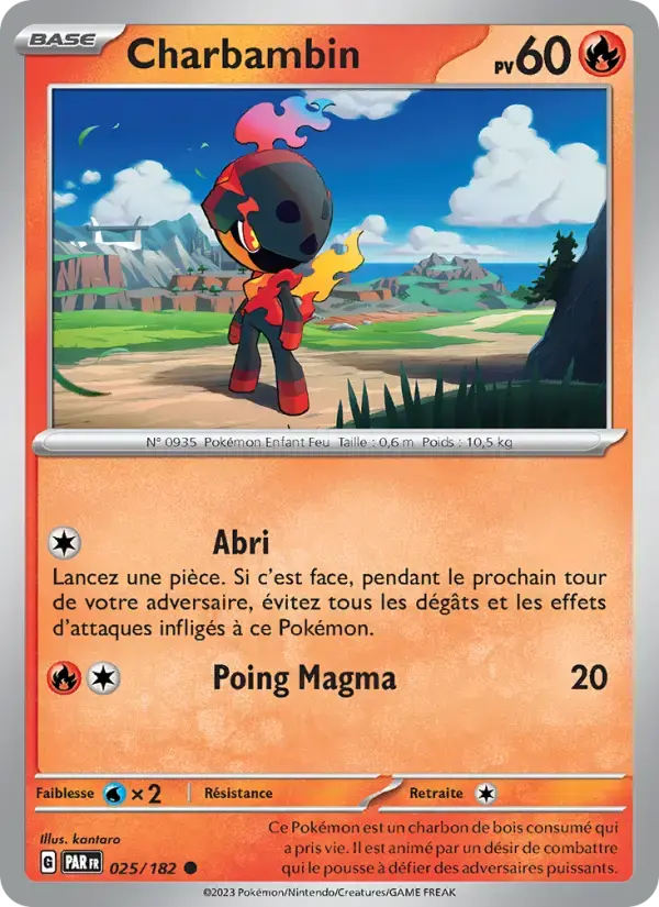 Carte Pokémon Charbambin #025 — Faille Paradoxe