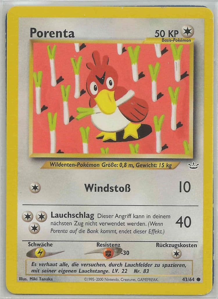 Carte Pokémon Canarticho #43 — Neo Revelation