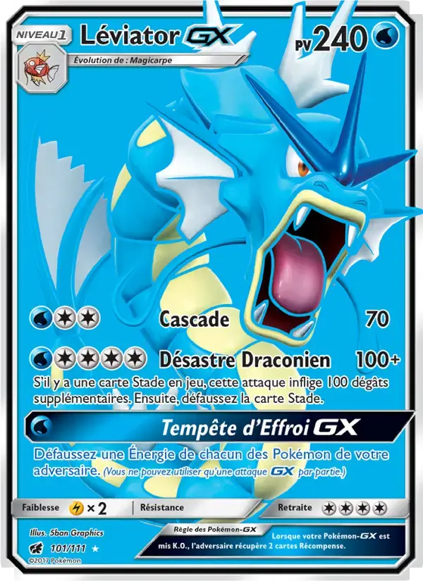 Carte Pokémon Léviator GX #101 — Invasion Carmin