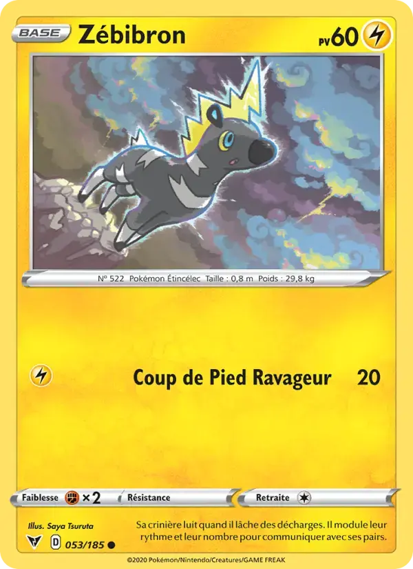Carte Pokémon Zébibron #53 — Voltage Éclatant
