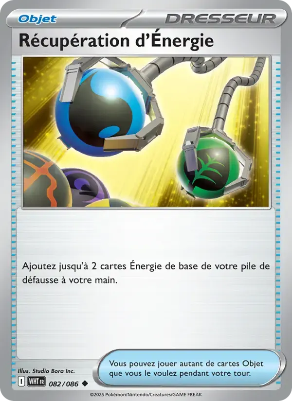 Carte Pokémon Récupération d'Énergie #082 — Flamme Blanche