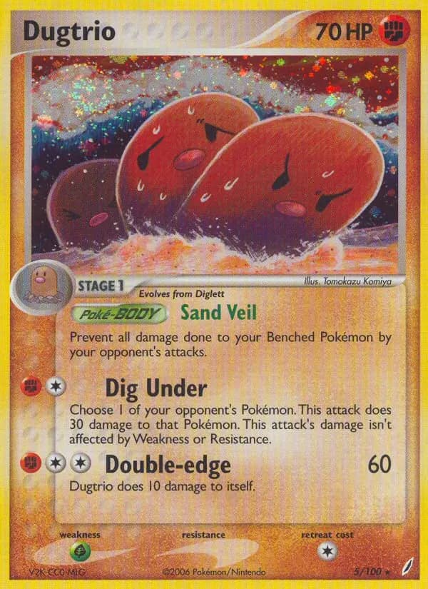 Dugtrio #5 — Crystal Guardians