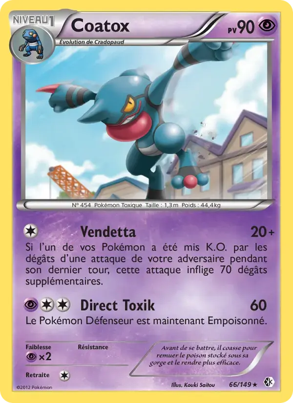 Carte Pokémon Coatox #66 — Frontières Franchies