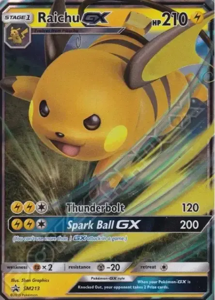 Carte Pokémon Raichu-GX #SM213 — Jumbo