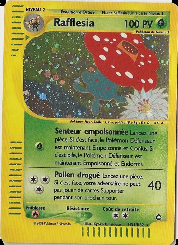 Carte Pokémon Rafflesia #H31 — Aquapolis