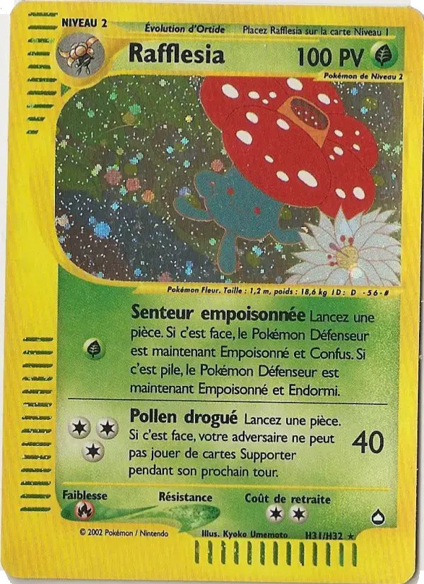 Carte Pokémon Rafflesia #H31 — Aquapolis