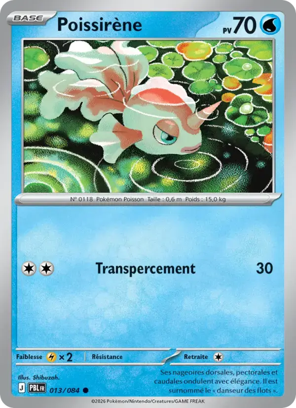 Carte Pokémon Poissirène #013 — Nuit Noire