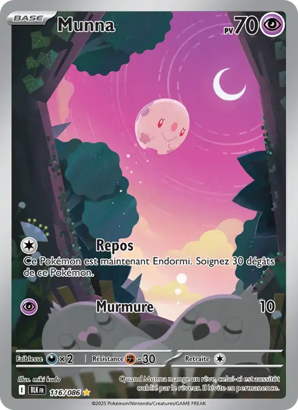 Carte Pokémon Munna #116 — Foudre Noire