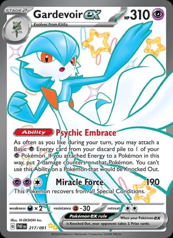 Gardevoir ex #217 — Paldean Fates