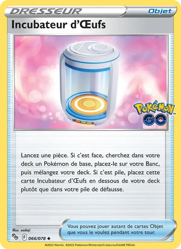 Carte Pokémon Incubateur d'Œufs #066 — Pokémon GO