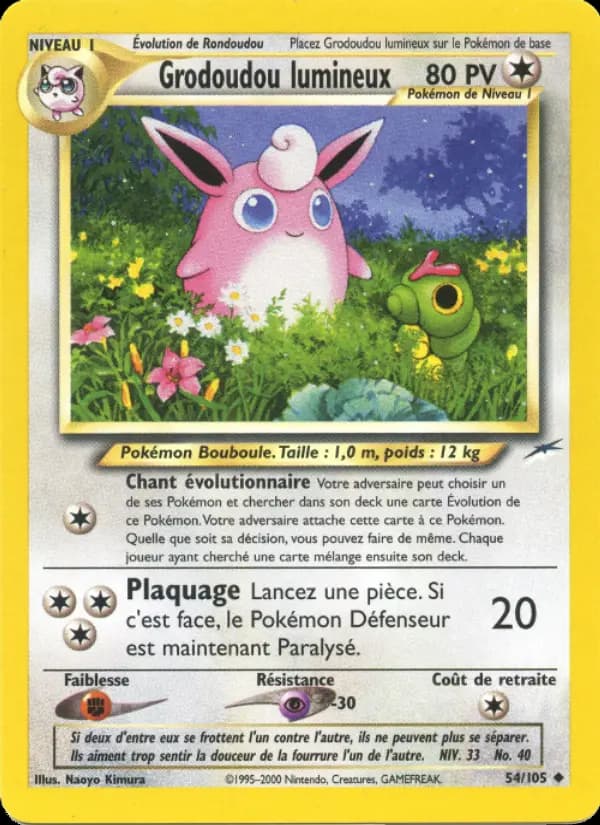 Carte Pokémon Grodoudou lumineux #54 — Neo Destiny
