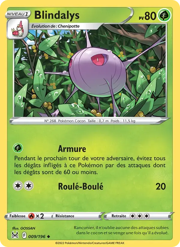 Carte Pokémon Blindalys #009 — Origine Perdue