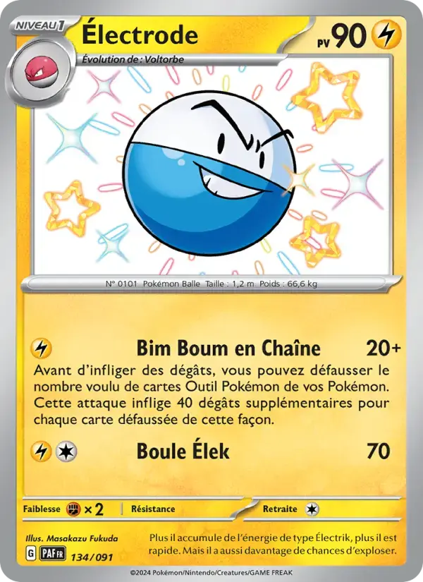 Carte Pokémon Électrode #134 — Destinées de Paldea