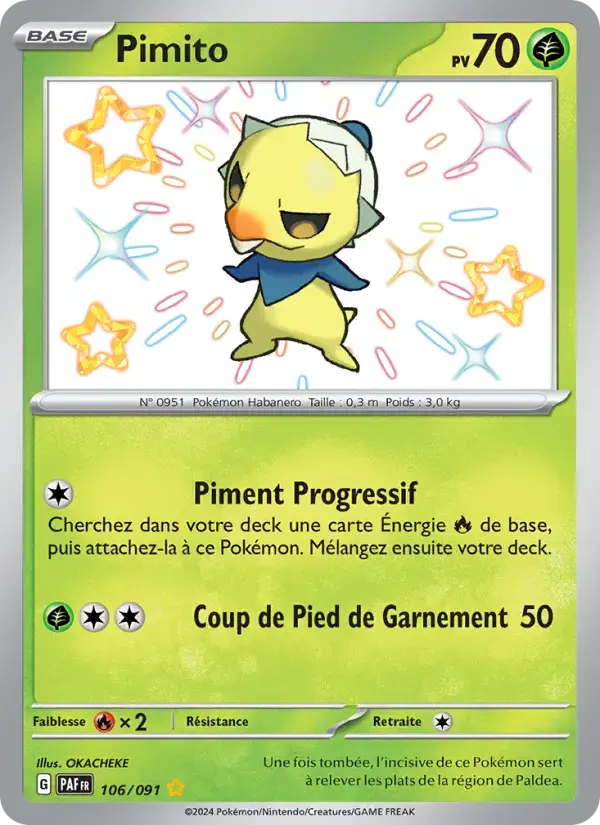 Carte Pokémon Pimito #106 — Destinées de Paldea