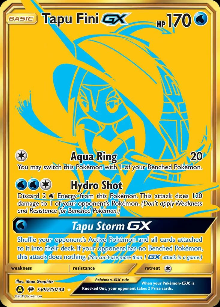 Tapu Fini-GX #SV92 — Hidden Fates