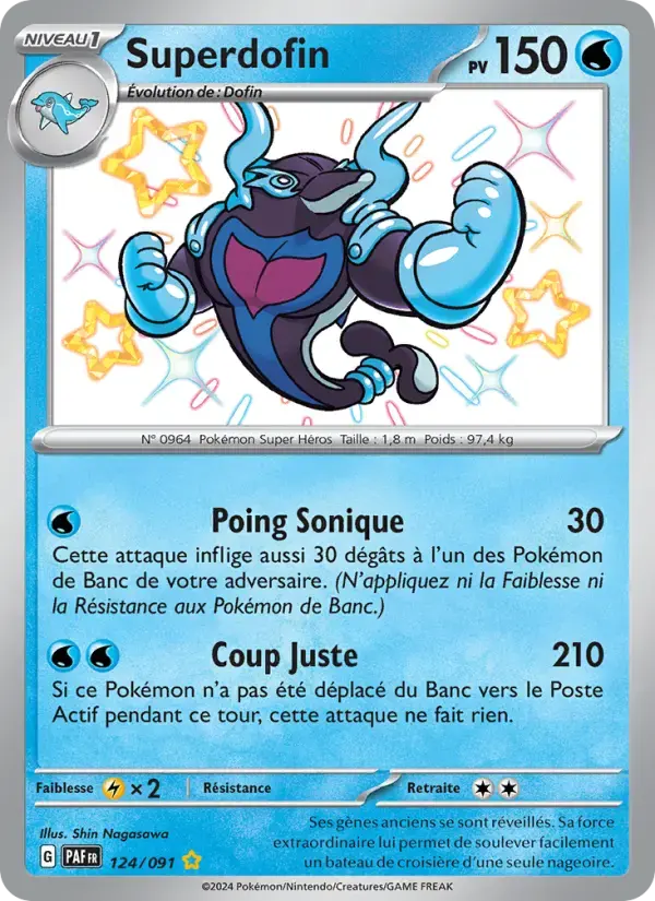 Carte Pokémon Superdofin #124 — Destinées de Paldea