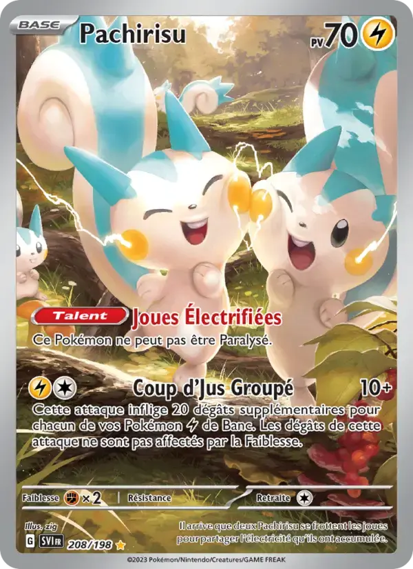 Carte Pokémon Pachirisu #208 — Écarlate et Violet