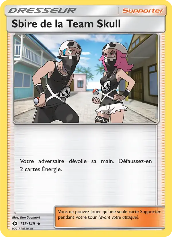 Carte Pokémon Sbire de la Team Skull #133 — Soleil et Lune