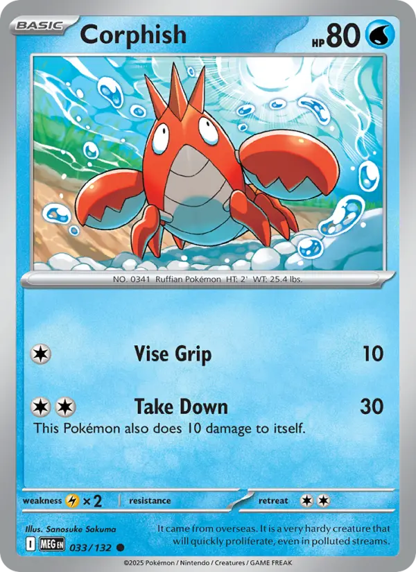 Carte Pokémon Écrapince #033 — Méga-Évolution