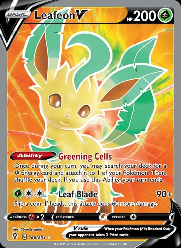 Leafeon V #166 — Evolving Skies