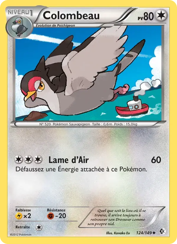 Carte Pokémon Colombeau #124 — Frontières Franchies