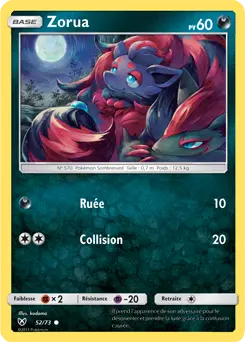 Carte Pokémon Zorua #52 — Légendes Brillantes