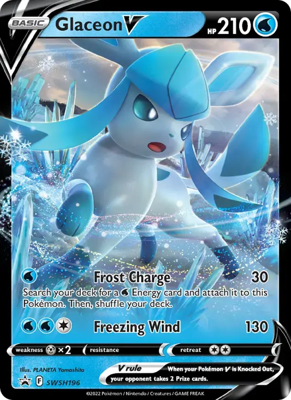 Glaceon V #SWSH196 — Sword & Shield Promos