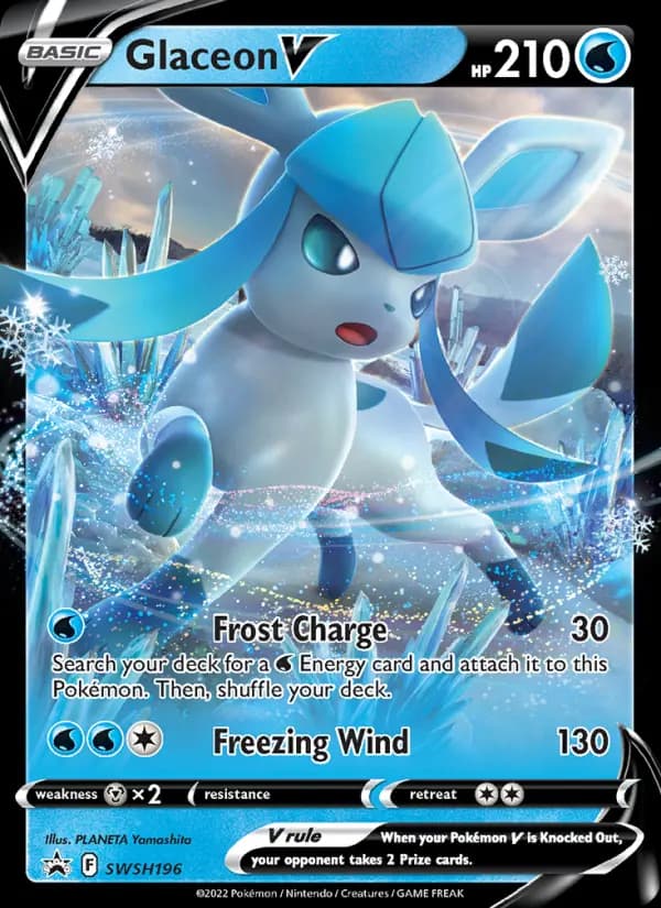 Glaceon V #SWSH196 — Sword & Shield Promos