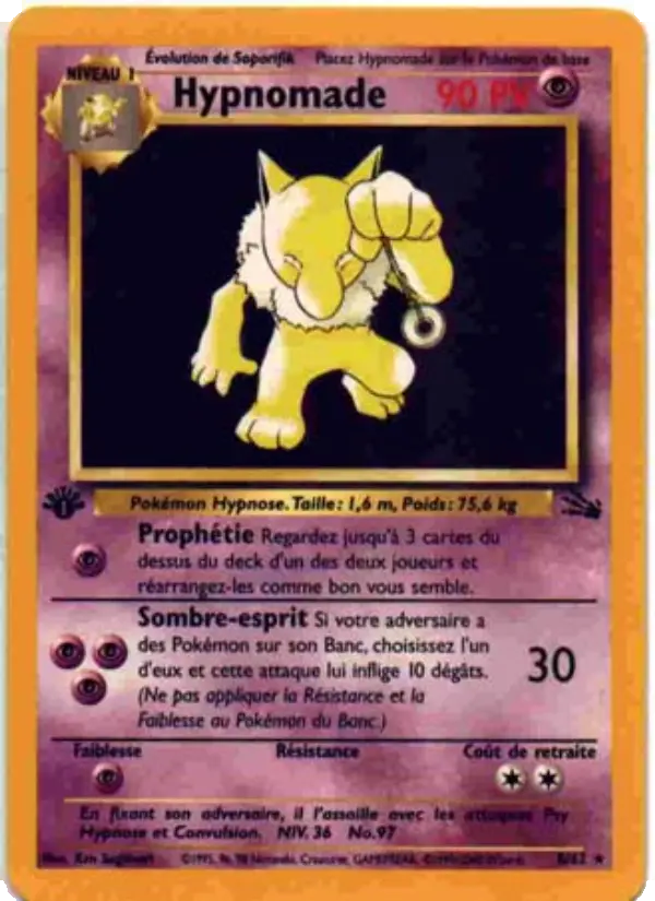 Carte Pokémon Hypnomade #8 — Fossile