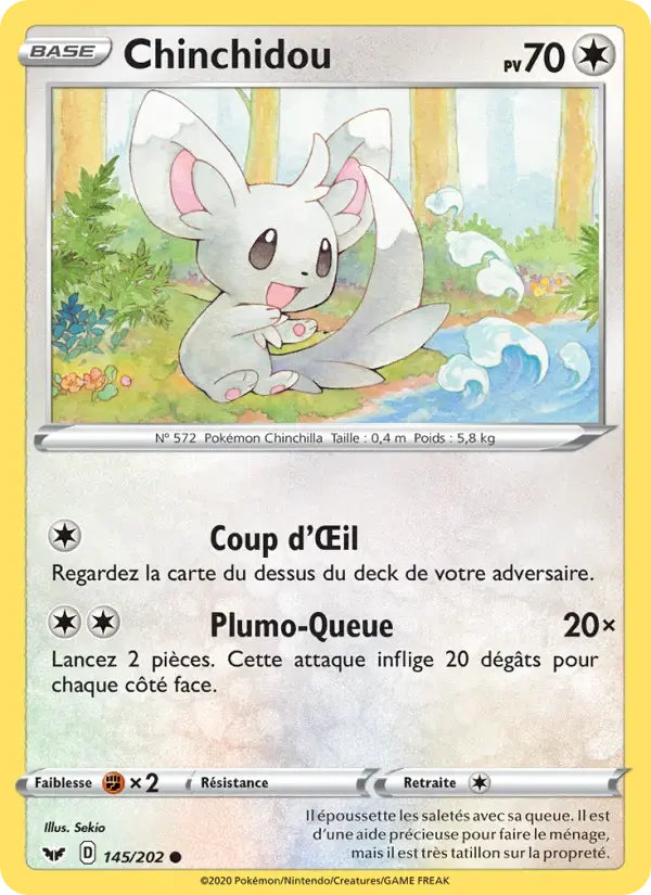 Carte Pokémon Chinchidou #145 — Épée et Bouclier
