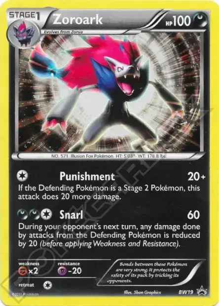 Carte Pokémon Zoroark #BW19 — Jumbo
