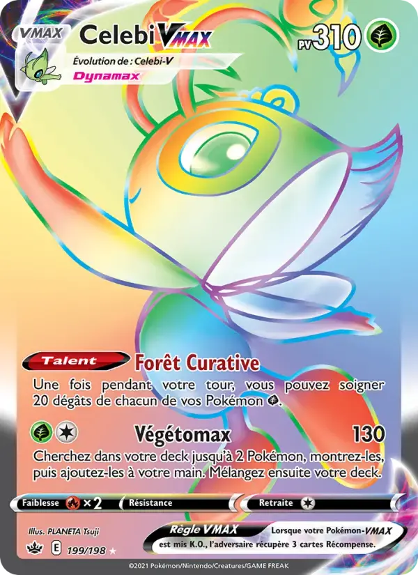 Carte Pokémon Celebi VMAX #199 — Règne de Glace