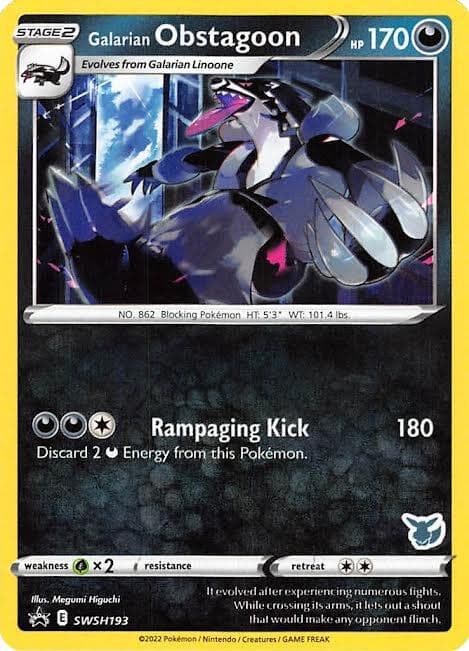 Galarian Obstagoon #SWSH193 Stamp — Sword & Shield Promos
