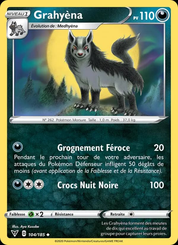 Carte Pokémon Grahyèna #104 — Voltage Éclatant