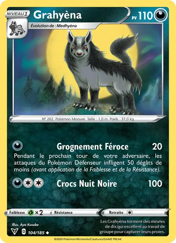 Carte Pokémon Grahyèna #104 — Voltage Éclatant