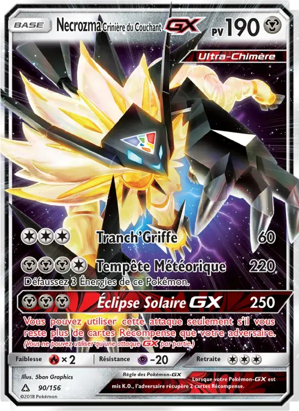 Carte Pokémon Necrozma Crinière du Couchant GX #90 — Ultra-Prisme