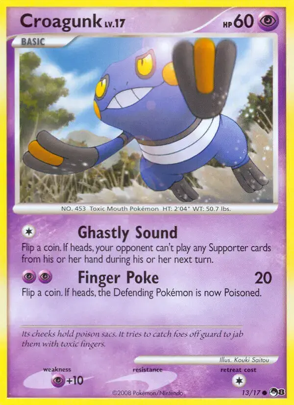 Carte Pokémon Cradopaud #13 — POP 8
