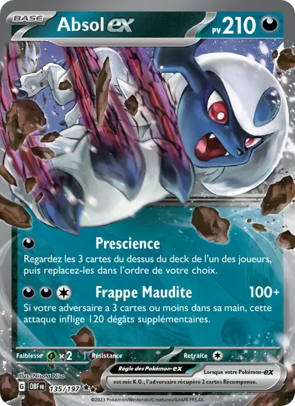 Carte Pokémon Absol-ex #135 — Flammes Obsidiennes